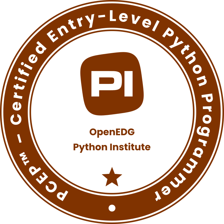 Badge PCEP OpenEDG Python Institute