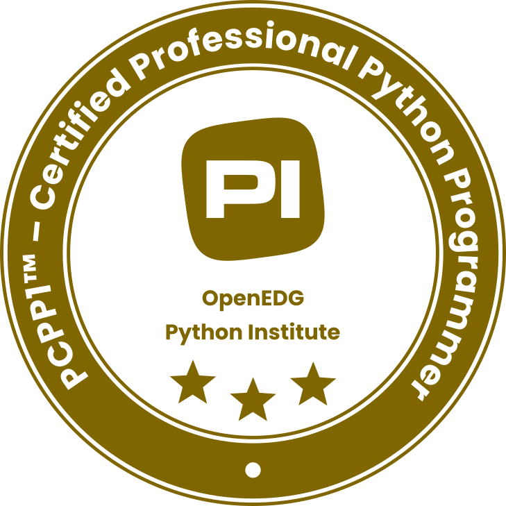 Badge PCPP1 OpenEDG Python Institute
