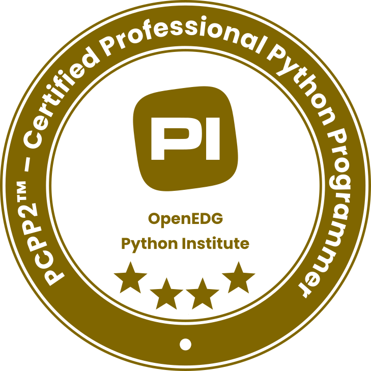 Badge PCPP2 OpenEDG Python Institute